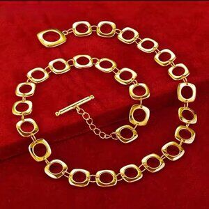 New with Tags Boutique Gold Tone Oval Link Necklace – 16-17 Inches